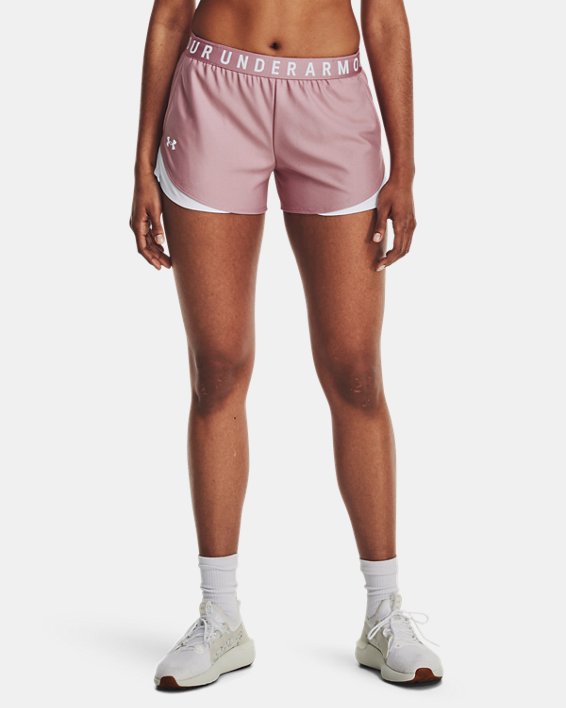 女士UA Play Up Shorts 3.0短褲 in Pink image number 0